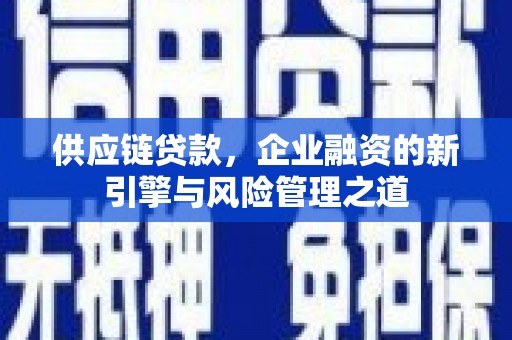 大兴安岭供应链贷款，企业融资的新引擎与风险管理之道