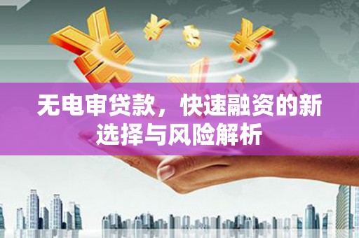 惠山无电审贷款，快速融资的新选择与风险解析
