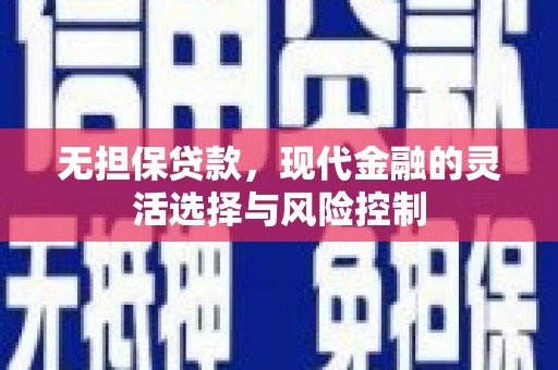 连山无担保贷款，现代金融的灵活选择与风险控制