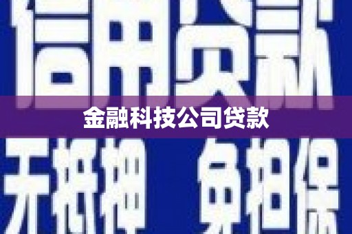 凤岗金融科技公司贷款