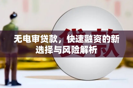 于田无电审贷款，快速融资的新选择与风险解析