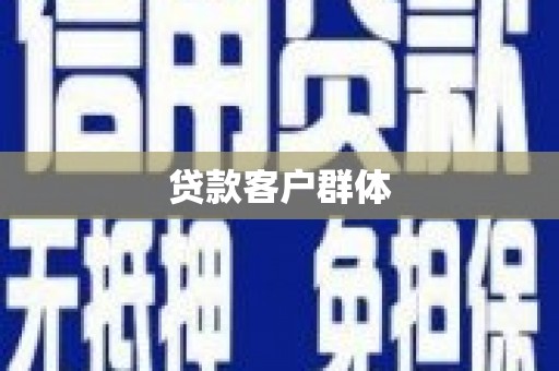 南安贷款客户群体