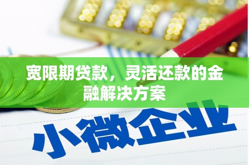 松原宽限期贷款，灵活还款的金融解决方案