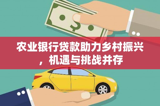 三元农业银行贷款助力乡村振兴，机遇与挑战并存